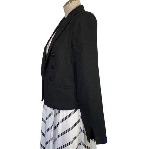 Romeo & Juliet Open Front Split-Cuff Blazer, Black Polyester - Size Medium NWOT - Picture 6 of 8
